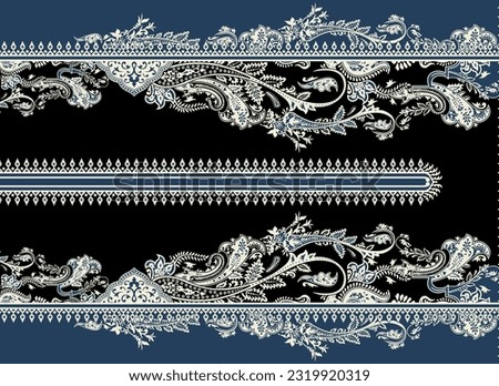 Textile design motif patterns traditional thai baroque abstract vintage luxury flowers suitable for women clothing wallpapers and gift cards