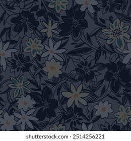 textile design with nice decorative flowers pattern image