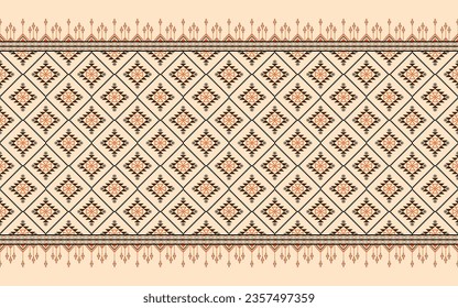 Textile design, oriental geometric embroidery for background or rug, wallpaper, ikat, batik, curtain design, vector illustration
