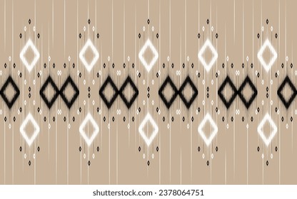 Textile design, oriental geometric embroidery for background or rug, wallpaper, ikat, batik, curtain design, vector illustration	