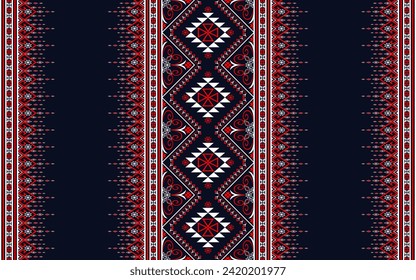Textile design, oriental geometric embroidery for background or rug, wallpaper, ikat, batik, curtain design, vector illustration	