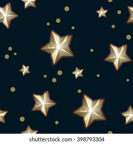 textile design and scrap booking. seamless pattern. stars in the night sky