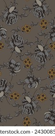 diseño textil con dibujo de flores imagen de patrón