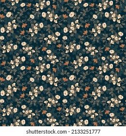 Textile Design With Small Floral Pattern