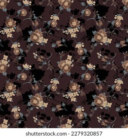 textile design with small flower illustration