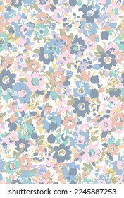 textile design with small flower pattern image