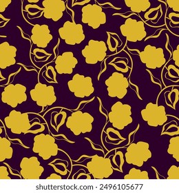 textile design with small flowers pattern image