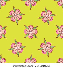 textile design with small flowers pattern image