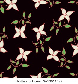 textile design with small flowers pattern image