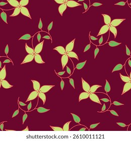 textile design with small flowers pattern image