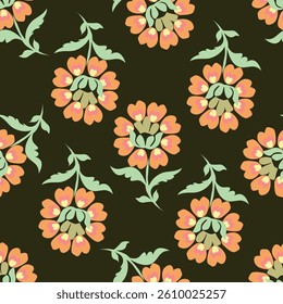 textile design with small flowers pattern image