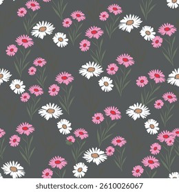 textile design with small flowers pattern image