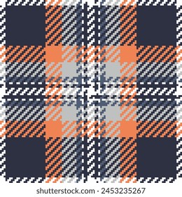Textile design of textured plaid. Checkered fabric pattern swatch for shirt, dress, suit, wrapping paper print, invitation and gift card.