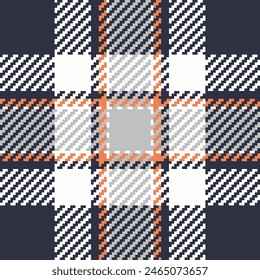 Textile design of textured plaid. Checkered fabric pattern swatch for shirt, dress, suit, wrapping paper print, invitation and gift card.