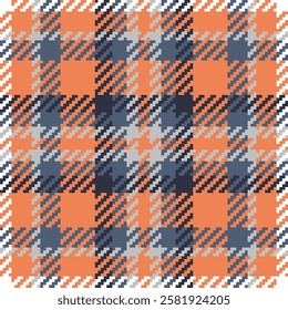 Textile design of textured plaid. Checkered fabric pattern swatch for shirt, dress, suit, wrapping paper print, invitation and gift card.