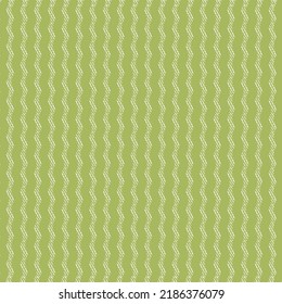 Textile design with wavy stripes. Fine fabric in light green and white. Fashion pattern. Abstract vector.