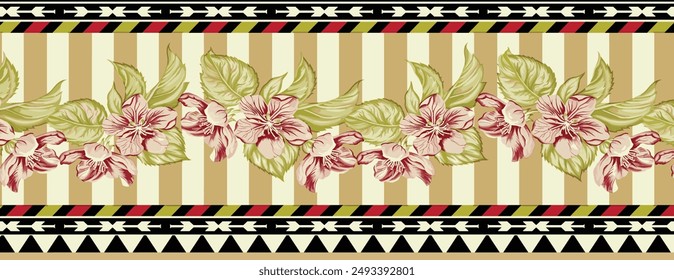 Textile Designs for Digital Border and Motif