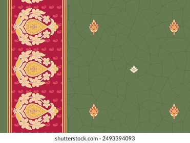 Textile Designs for Digital Border and Motif