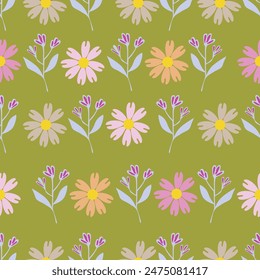 textile design,smalls flower leaves abstract pattern allover repeats seamless pastel color ,fabric wrapper print ,spring summer