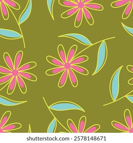 textile design,smalls flower leaves abstract pattern allover repeats seamless pastel color ,fabric wrapper print ,spring summer