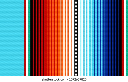Textile Detail Seamless Background With Mexican Color. Vector In Eps10