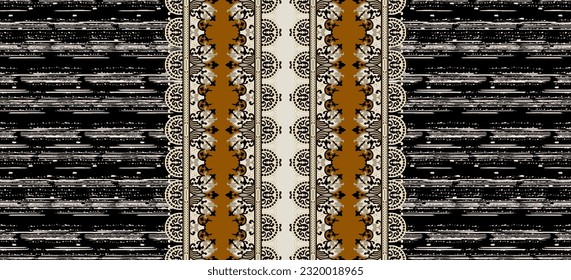 Textile digitale Abstrakte zeitgenössische nahtlose Muster mit handgezeichneten Formen, Flecken, Punkten und Linien mit Texturen.