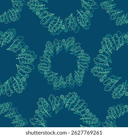 textile digital artwork flowers and leaf