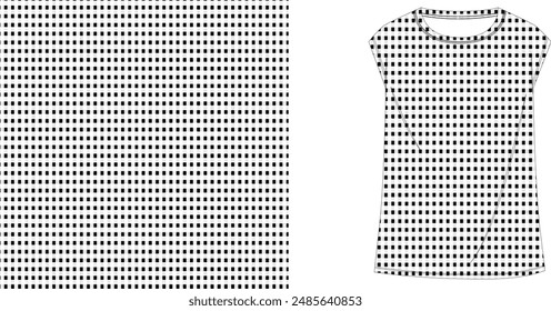Textile Digital Design Fabric Print Wallpaper Stock shirt design.Check fabric texture. Vector textile print design.