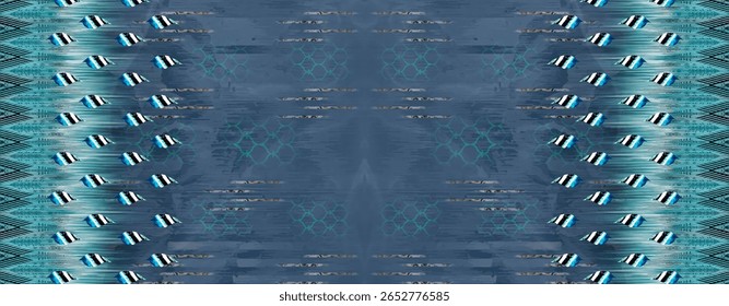 Um desenho digital têxtil artesanal arte abstrata estilo vintage tradicional tatuador paredes texturizadas motivo gramíneas ornamentais e mulheres Indiana bordas padrão clássico conjunto de papéis de parede damasco 