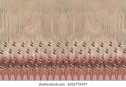 Um desenho digital têxtil artesanal arte abstrata estilo vintage tradicional tatuador paredes texturizadas motivo gramíneas ornamentais e mulheres Indiana bordas padrão clássico conjunto de papéis de parede damasco 
