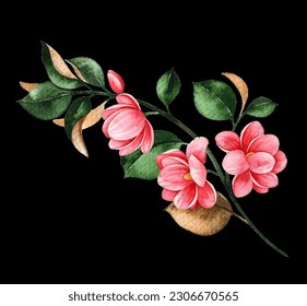 Textile digital design motif A beautiful Digital Flowers watercolor illustration. Manual composition.Design for cover, fabric, textile, wrapping paper