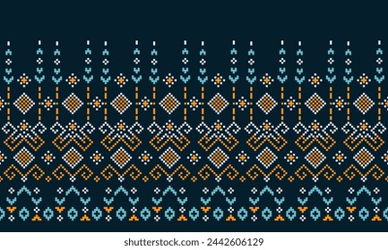 Diseño digital textil patrón de motivos frontera étnica Paisley de Mughal forma abstracta de adornos geométricos barrocos damasco adecuado para las mujeres diseños de tela de la parte posterior delantera y la industria textil de impresión de dupata.
