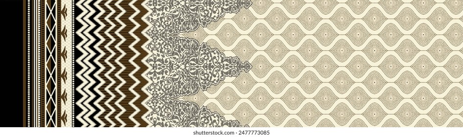 Diseño digital textil patrón de motivos decoración hecho a mano obras de arte para las mujeres tela de la parte posterior y dupatta impresión Elementos de marco de Tarjeta de regalo Fondo de pantalla borde abstracto ornamento barroco paisley alfombras étnico etc