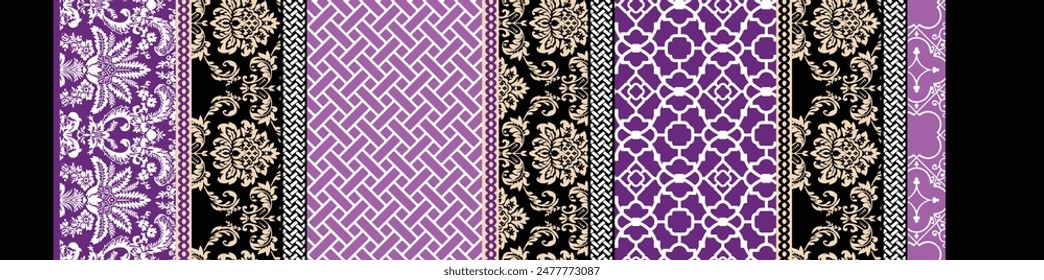 Textile digital design motif pattern décor hand made artwork for women cloth front back and dupatta print elements of frame gift card wallpaper border abstract baroque ornament paisley rugs ethnic etc