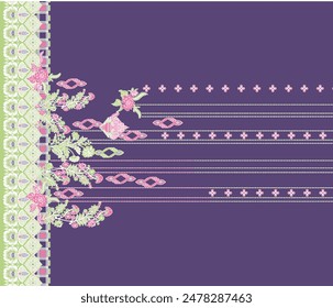 Textile digital design motif pattern décor hand made artwork for women cloth front back and dupatta print elements of frame gift card wallpaper border abstract baroque ornament paisley rugs ethnic etc