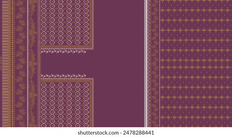 Textile digital design motif pattern décor hand made artwork for women cloth front back and dupatta print elements of frame gift card wallpaper border abstract baroque ornament paisley rugs ethnic etc
