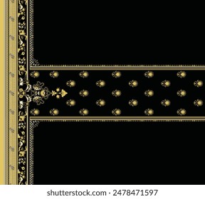 Textile digital design motif pattern décor hand made artwork for women cloth front back and dupatta print elements of frame gift card wallpaper border abstract baroque ornament paisley rugs ethnic etc