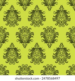 Textile digital design motif pattern decor border Mughal paisley abstract shape of baroque geometric ornaments damask suitable for women cloth designs front back and dupatta print textile industry