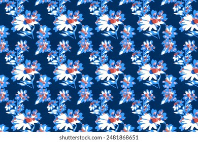 Textile digital design motif pattern hand made artwork suitable for women cloth designs  and dupatta print. Abstract shapes pattern carpet baroque Paisley ornament demask border.