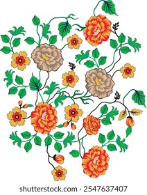 Textile digital design motif pattern decor hand made artwork frame gift card