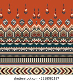 Textile digital design motif patterns ikat rugs paisley abstract vintage print on fabric.