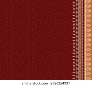 Textile Digital design motif patterns ornament ikat ethnic baroque handmade artwork abstract pattern decor retro style flower details suitable for women cloth print on fabric