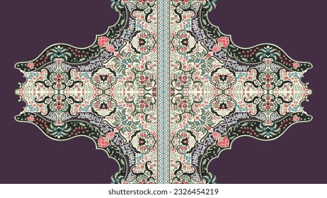 Textile digital design motif patterns ikat rugs paisley abstract vintage front back and dupatta print on fabric.