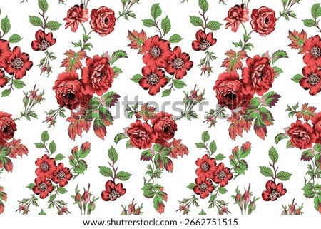 Textile Digital design set of damask Mughal motif paisley abstract vintage border rug shape boho mandala