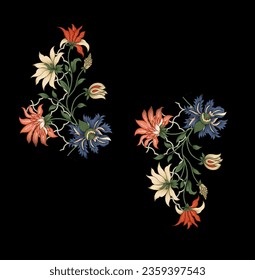 Textile Digital design set of front back and motif paisley abstract vintage border rug shape boho mandala tattoo artist Arabic indian classical texture suitable for women cloth print in fabric etc.