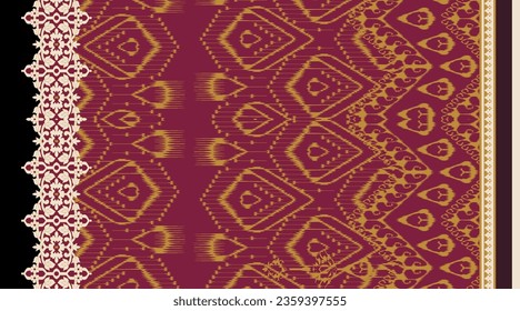 Textile Digital design set of front back and motif paisley abstract vintage border rug shape boho mandala tattoo artist Arabic indian classical texture suitable for women cloth print in fabric etc.