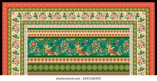 Textile digital ikat ethnic group background design Indiana border classical texture motif flowers retro Daman beautiful and handmade article abstract painting vintage style of damask wallpaper etc.