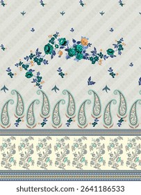Textile digital ikat ethnic group background design Indiana border classical texture motif flowers retro Daman beautiful and handmade article abstract painting vintage style of damask wallpaper etc.