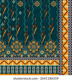 Textile digital ikat ethnic group background design Indiana border classical texture motif flowers retro Daman beautiful and handmade article abstract painting vintage style of damask wallpaper etc.