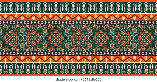 Textile digital ikat ethnic group background design Indiana border classical texture motif flowers retro Daman beautiful and handmade article abstract painting vintage style of damask wallpaper etc.